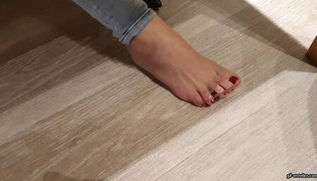 shoeplay in the furniture store and pantyhose is ripped open HD wmv 1920x1080