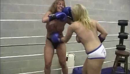 Big Breasted Woman, Lynn Vs Tammi Tit & Belly Boxing KO