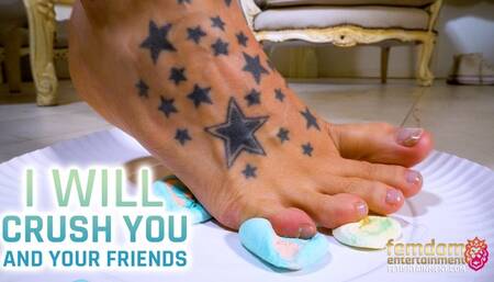 I'll crush you and your little friends! ( Giantess & Crushing with Miss Maria J ) - FULL HD MP4