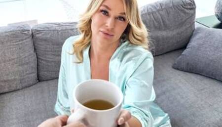 Widow MILF stepmom takes care of stepson