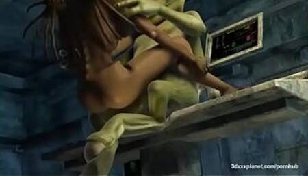 queen alien big ass fucked by green alien