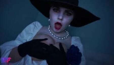 Леди Димитреску трахнет тебя Косплей Resident Evil Village