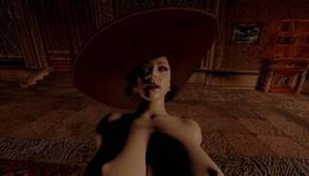 Lady Dimitrescu captures Ethan Winters - Resident Evil Village