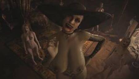 Resident evil village, Alcina Dimitrescu and Sisters Dimitrescu, showcase