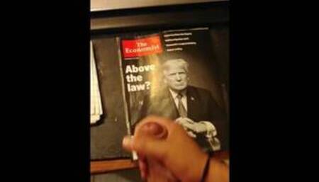 Tribute to Trump (Cumming on the Donald's face, help from Britney Amber)