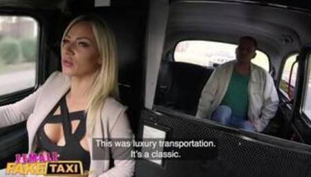 Female Fake Taxi Blonde beauty fucks her passenger