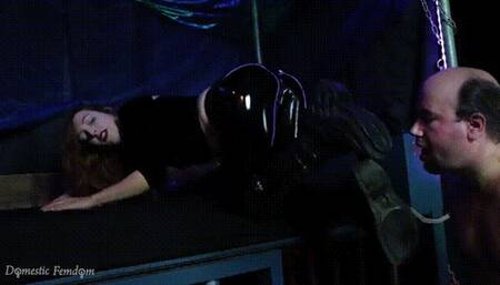 Her Personal Boot Cleaner