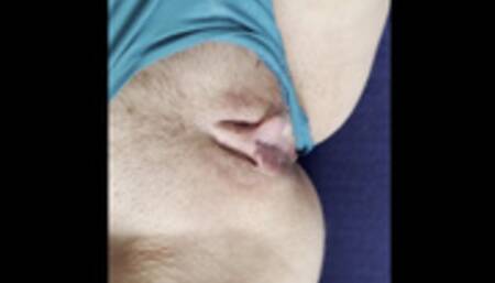 Panties soaked through with lube. Panties slip on my pussy