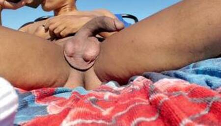 Nude beach big balls teasing