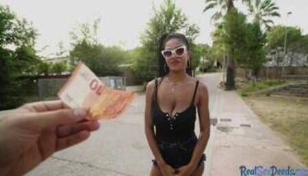 Bigboob Latina pickedup for giving head before outdoor sex