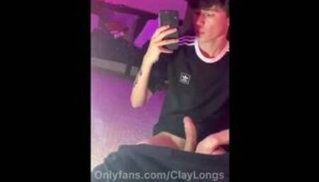 Clay Longs jerks off while parents are gone