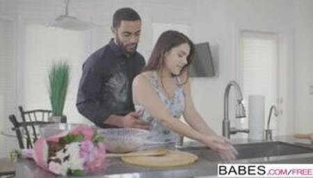 Babes - Valentina Nappi sucks some BBC in the kitchen