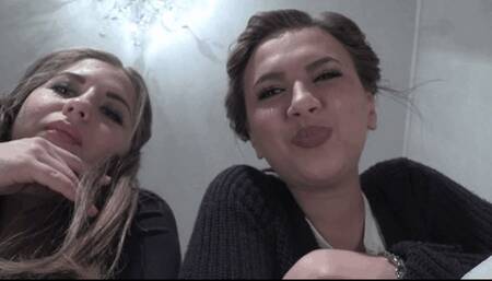 Amazing Pov!!! Clip 38-60-186Julia Me and my friend Betty You are on your knees in front of us, we put a collar on you and now we will humiliate and spit at you, a worm!