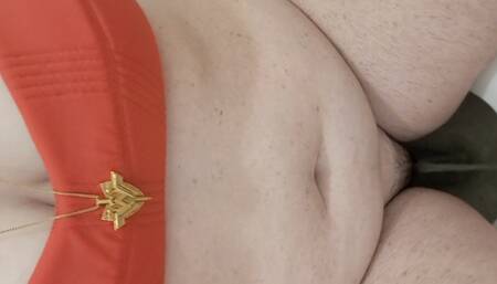 Wonder Woman Pee and anal cleanse w pushing and explosive toilet farting