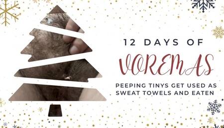 Peeping Tinys Get Caught in Pubic Hair and Eaten-- Yoga Vore