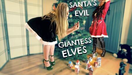 Santa's Evil Giantess Elves Destroy The Tiny Village