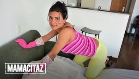 Hot Cleaning Lady Camila Marin Finishes Her Job & She Bangs Client As A Reward