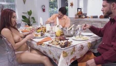 Thanksgiving Feast Threeway Fuck With Kira Perez, Preston Parker & Tyler Steel