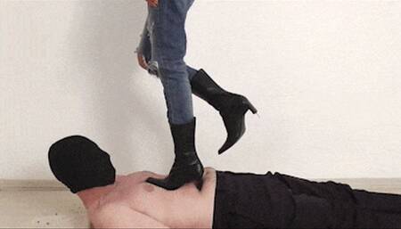 Candy - BRUTAL Trampling in Kniife Heeled Boots (WMV HD)