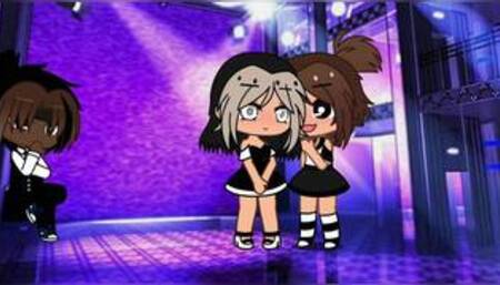 hot sex with two girls in the club bathroom