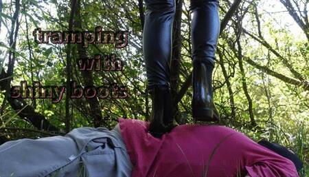 Trampling with shiny boots