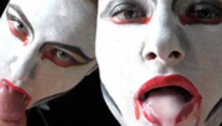 Vampire Girl Passionate Sucks Big Cock to Cum In Mouth