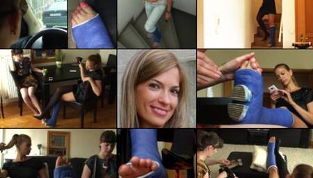 Benetta Term SLWC Stepping Out Sexy in Black and Stiletto After Getting Her Cast Foot Creamed and Massaged  (in HD 1920X1080)