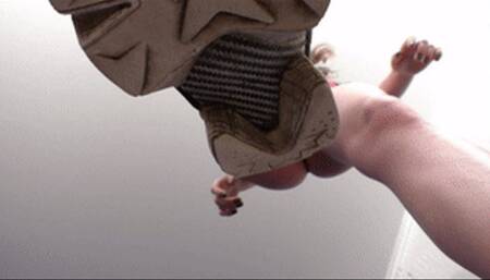 Elegant miss boasts about her brand new Reebok sneakers, fc174x 1080p