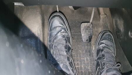 Mazda Above the Pedal Drive in Nike Sneakers WMV