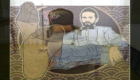 Gio in B&W tuxedo wearing black ultrasheers