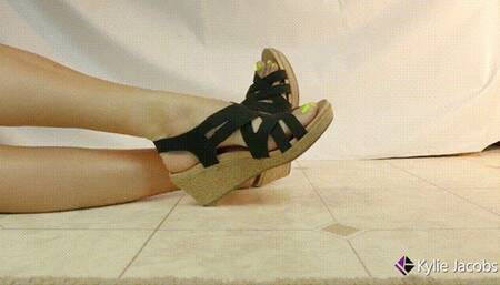 Wedge Sandals Side View Shoeplay - Kylie Jacobsx - MP4 1080p HD