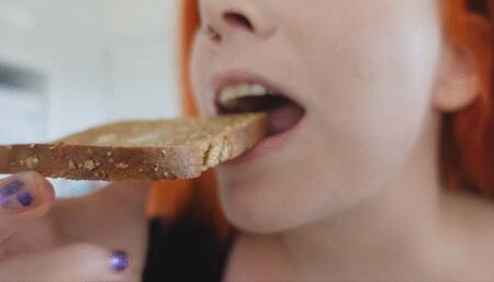 Chewing and Eating Crunchy Toast WMV 720