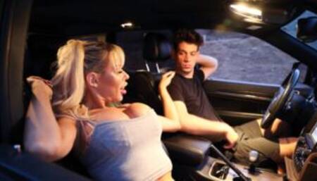 Stranger analed busty Shemale hitchhiker