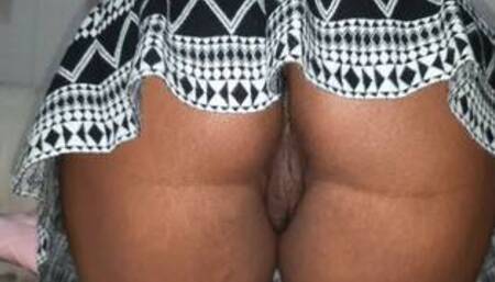 UPSKIRT No PANTIES - Friend's Hot Wife Cleaning the House while I Watch