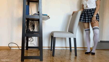 HOT STUDENT TEASING THE PROFESSOR AND GOT HER SHOE STOLEN - MOV Mobile Version