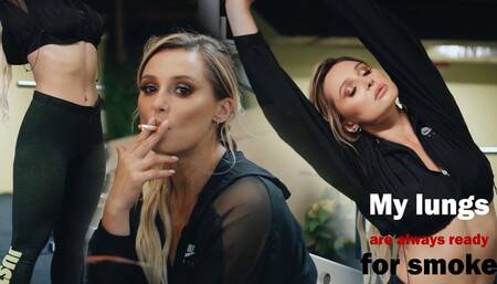 My lungs are always ready for smoke - smoking in sportswear