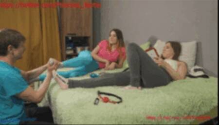 Amazing! BJ10-BJ11-BJ12-BJ13 More-Cheaper! Our smelly armpits, the slave will sniff and lick them! We laugh at the slave and spit in his face!