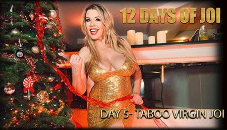 12 Day of JOI - Day 5 Taboo VIRGIN JOI with Milf Anastasia Pierce, Holidays Christmas Femdom Jerk off HD