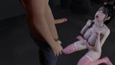 This sexy Girl is very well trained Pet | 3D Hentai