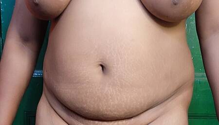 Indian Bhabi fingering her pussy with oils and show asshole