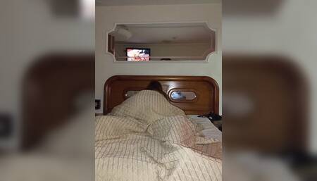 I went into my stepsister's boyfriend's room because she stayed working