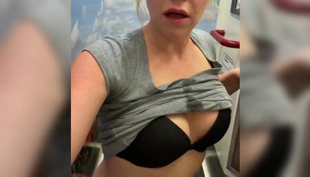 Train toilet pee naughtiness