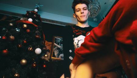 I almost mistook my boyfriend for a Christmas tree! fuck before christmas