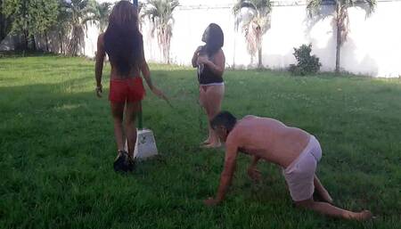 Riding their old man