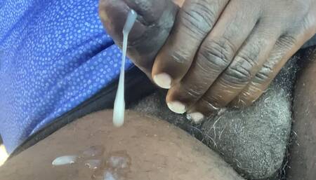 Masturbating in public and shooting my cum on myself