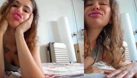 Poses and lip smelling