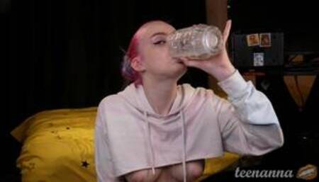 Drank a pint of cum and got another in the throat