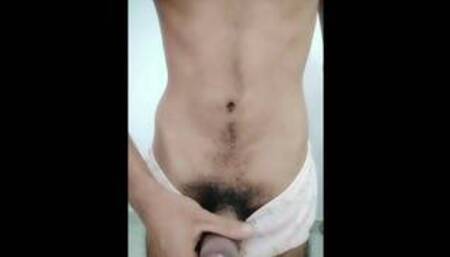 Boy wearing women panty and handjob with cumshot