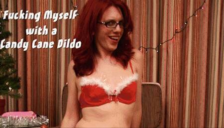 Fucking Myself with a Candy Cane Dildo