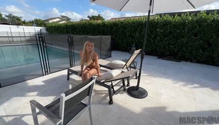 Hot Blonde Petite Babe Mila Monet Takes My Big Dick in Full Nelson Positon